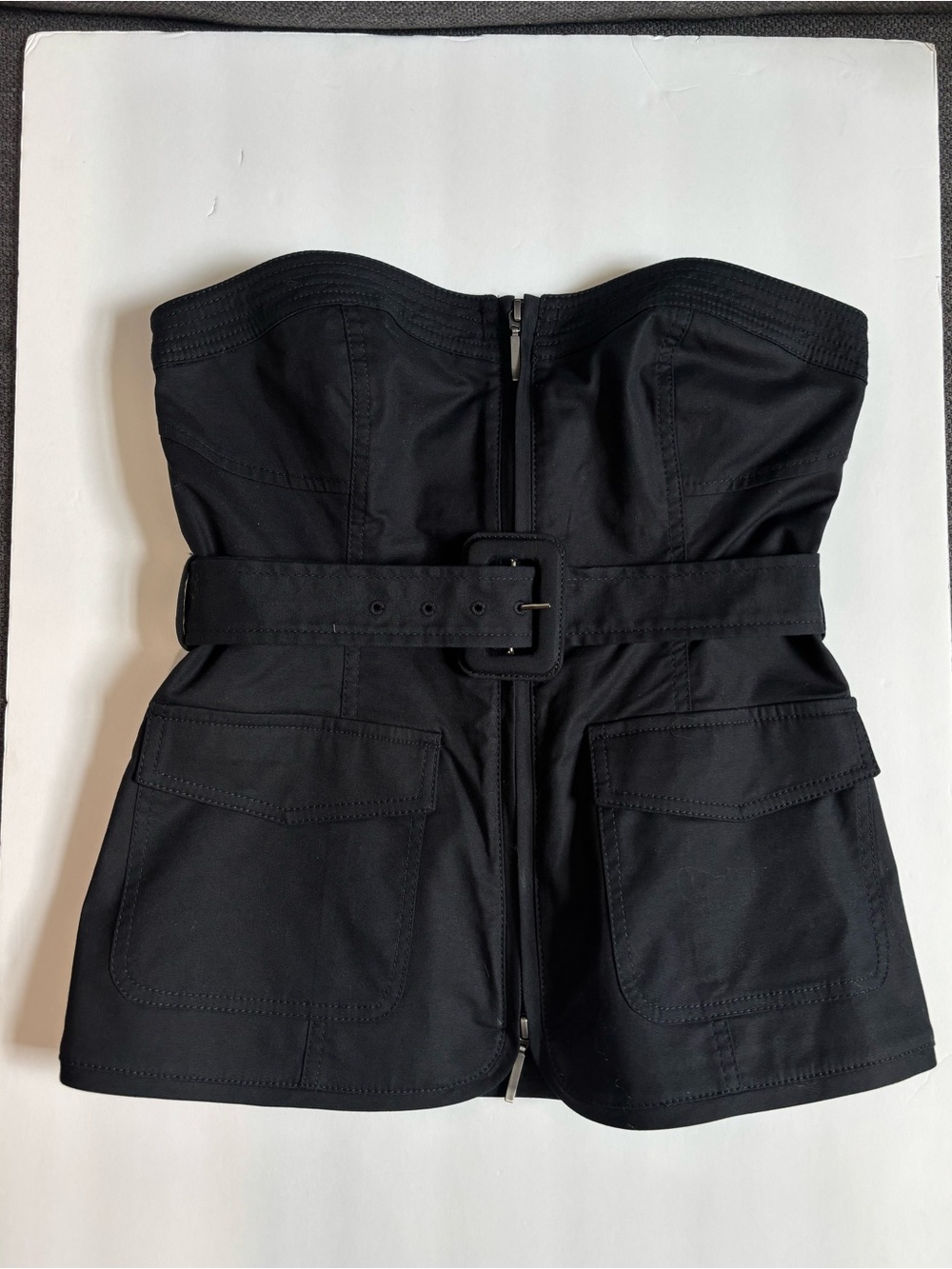 SIMKHAI Strapless Belted Bustier